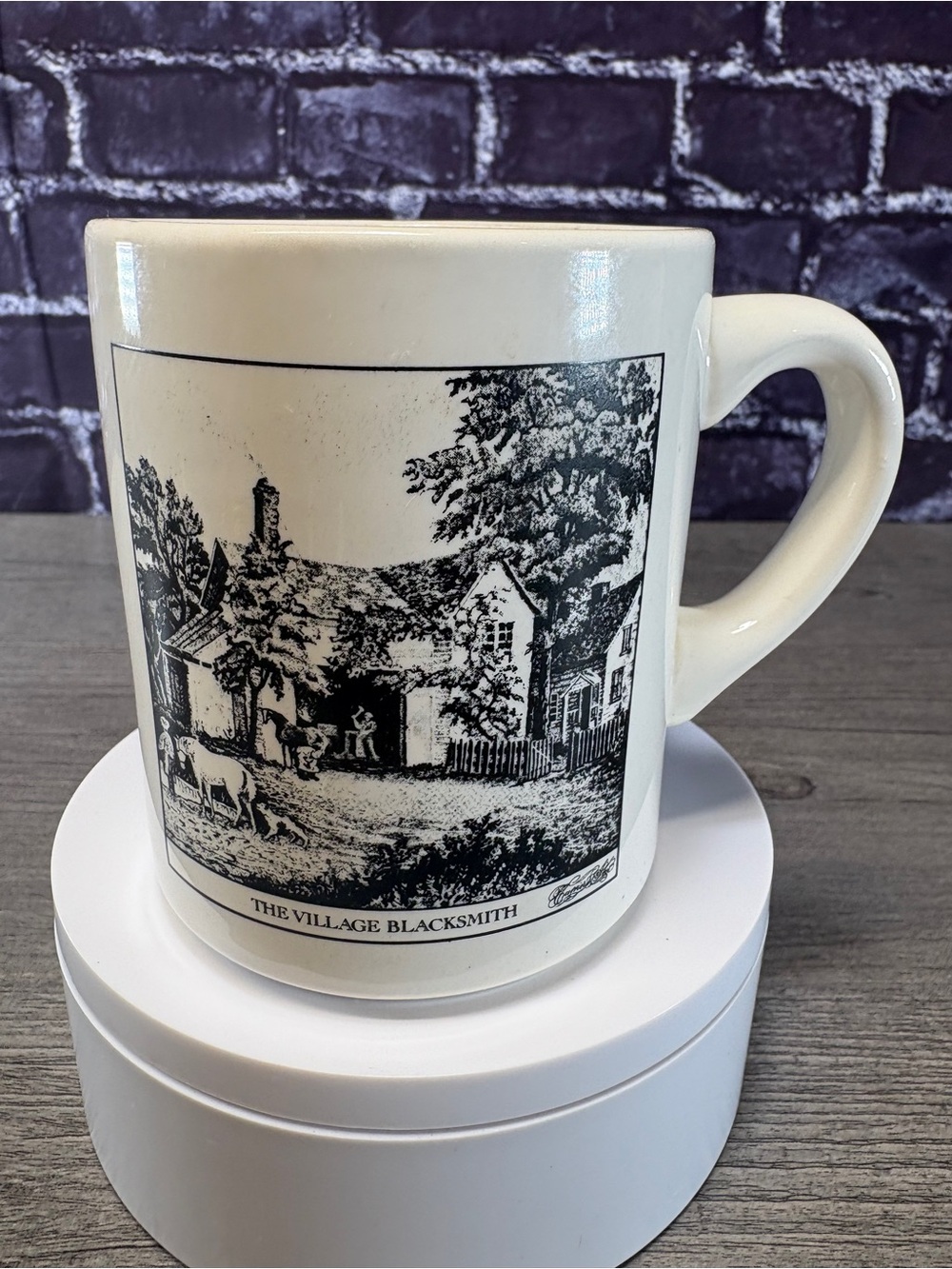 Vintage Currier and Ives The Village Blacksmith Mug